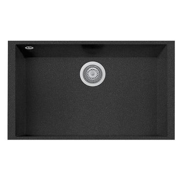 Latoscana Single Basin Undermount Sink ON7610ST Kitchen Sink Latoscana Black Metallic